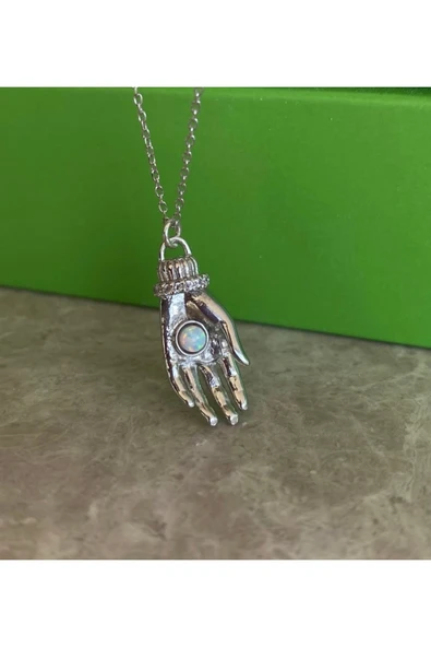 El Opal Kolye 925 Ayar Gümüş ürün görseli 1