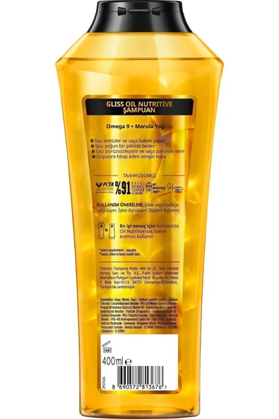 Gliss Oil Nutritive Şampuan 400 Ml - Resim 3
