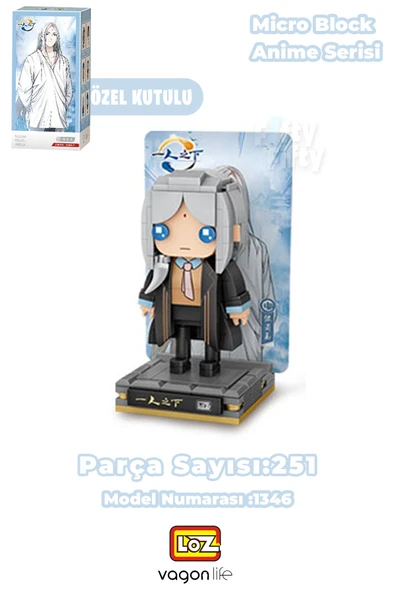 Loz Micro Anime Serisi 1346 Modeli 251 Parça Dekoratif Oyuncak Yapım Seti Yapı Blok FFLZ-1346 ürün görseli 1