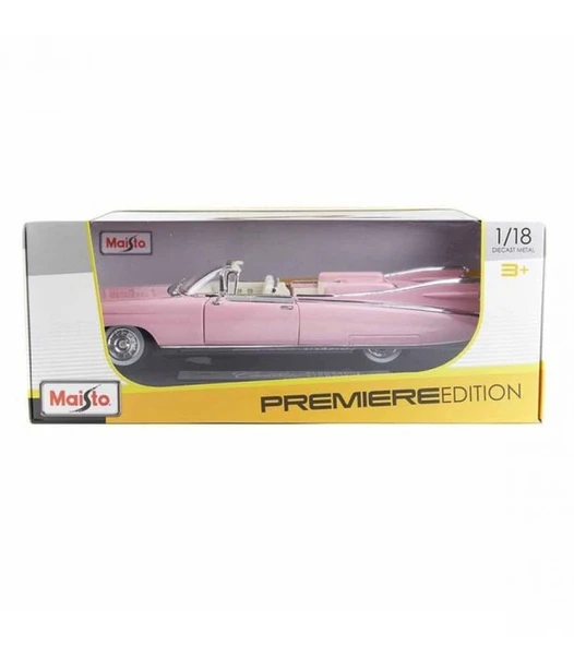 1969 Cadillac Eldorado Biarritz 1:18 Ölçekli Klasik Araba Pembe Renkli 30 Cm ürün görseli 1