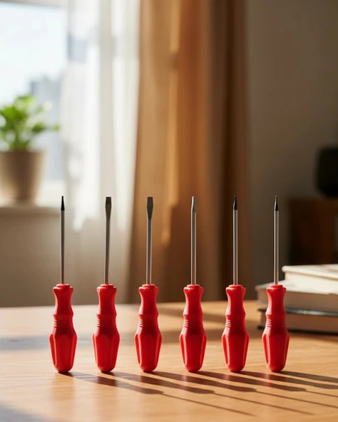 Düz ve Yıldız Başlıklı 7li Tornavida Seti Ergonomik Tutma ürün görseli 1