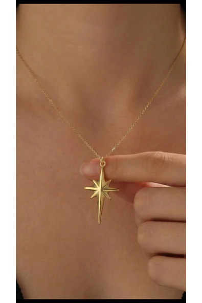 Luxury Kutup Yıldızı Kolye 925 Ayar ürün görseli 1