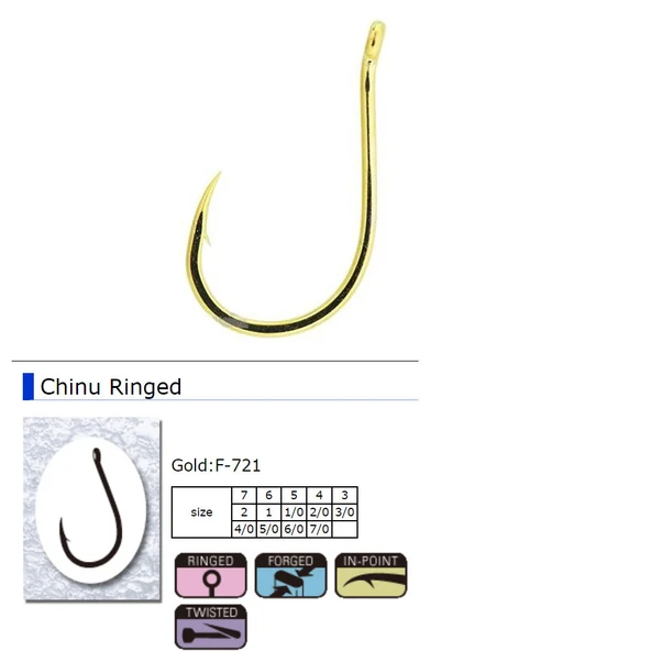 Sasame F-721 Chinu Ringed İğne (Gold) No:2/0 ürün görseli 1