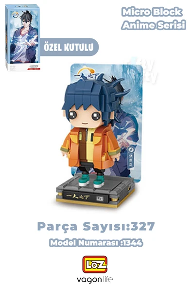 Loz Micro Anime Serisi 1344 Modeli 327 Parça Dekoratif Oyuncak Yapım Seti Yapı Blok FFLZ-1344 ürün görseli 1