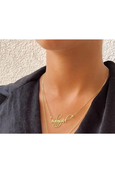 925 Ayar Gümüş Babygirl Yazılı Kolye ürün görseli 1