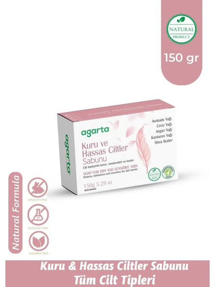 Agarta Katı Sabun 150 Gr Kuru ve Hassas Ciltler İçin Nemlendirici ürün görseli 1
