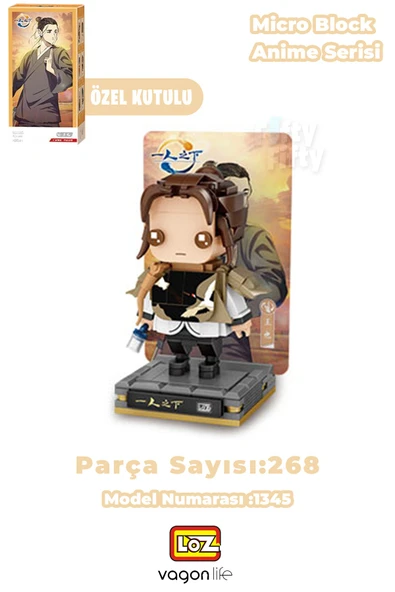 Loz Micro Anime Serisi 1345 Modeli 268 Parça Dekoratif Oyuncak Yapım Seti Yapı Blok FFLZ-1345 ürün görseli 1