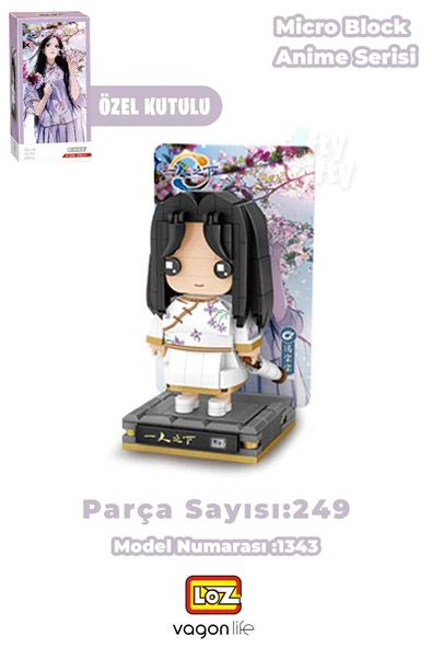 Loz Micro Anime Serisi 1343 Modeli 249 Parça Dekoratif Oyuncak Yapım Seti Yapı Blok FFLZ-1343 ürün görseli 1