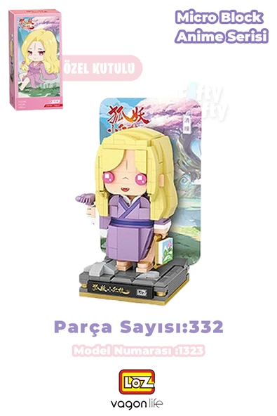 Loz Micro Anime Serisi 1323 Modeli 332 Parça Dekoratif Oyuncak Yapım Seti Yapı Blok FFLZ-1323 ürün görseli 1
