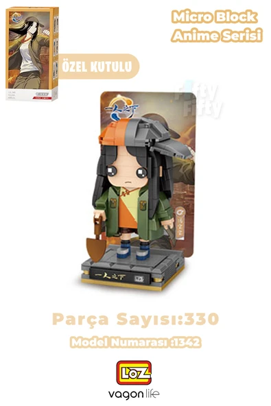 Loz Micro Anime Serisi 1342 Modeli 330 Parça Dekoratif Oyuncak Yapım Seti Yapı Blok FFLZ-1342 ürün görseli 1