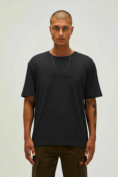 BADBEAR SMALL LINES ERKEK T-SHIRT OS / NIGHT SİYAH ürün görseli 1