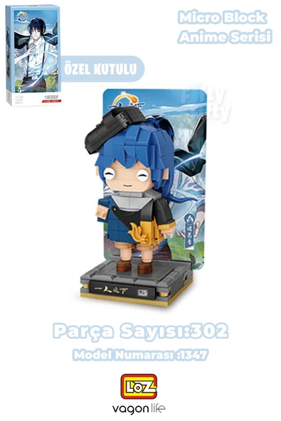 Loz Micro Anime Serisi 1347 Modeli 302 Parça Dekoratif Oyuncak Yapım Seti Yapı Blok FFLZ-1347 ürün görseli 1