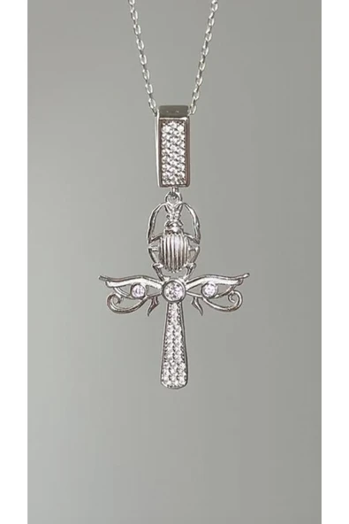 Ankh Kolye 925 Ayar - Resim 2