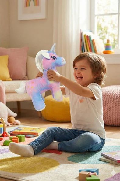 Sevimli Unikorn 30 cm Peluş Oyuncak Pony ürün görseli 1