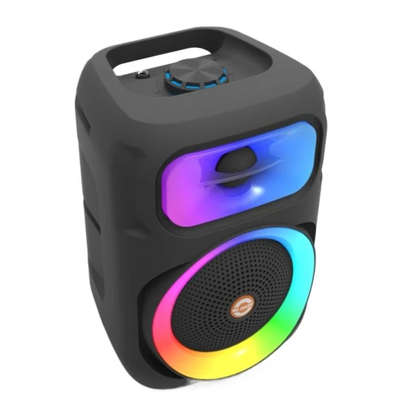 ROSE MS-2042-BT Bluetooth ve USB Girişli 8 İnch Şarjlı Işıklı Hoparlör ürün görseli 1