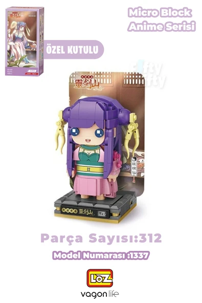 Loz Micro Anime Serisi 1337 Modeli 312 Parça Dekoratif Oyuncak Yapım Seti Yapı Blok FFLZ-1337 ürün görseli 1