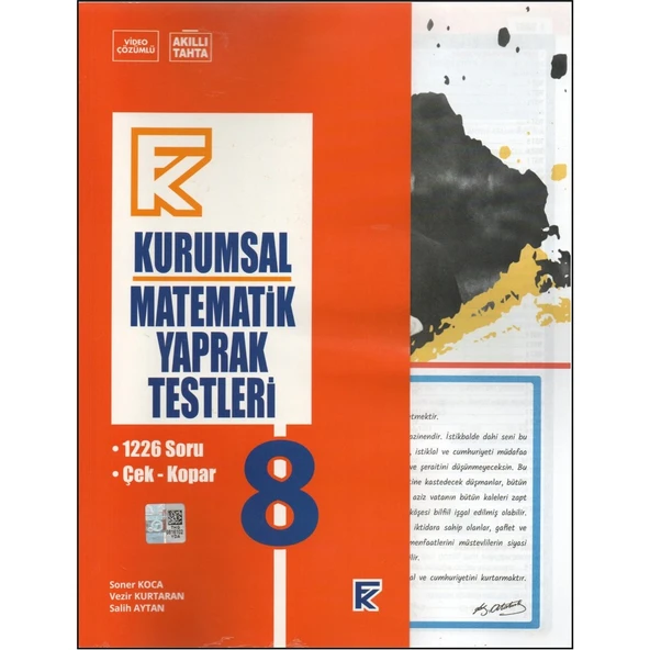 KURMAY 8.sınıf Kurumsal Matematik Yaprak Test ürün görseli 1