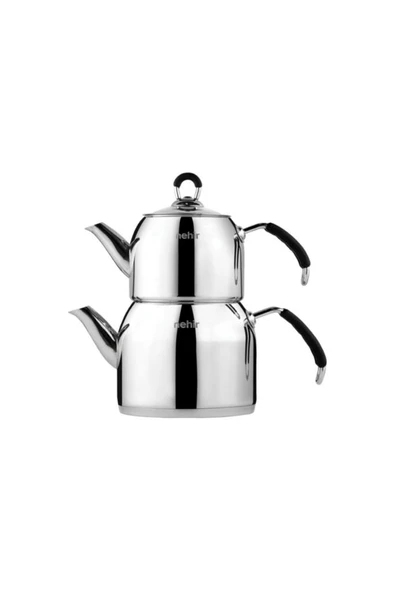 Nehir Modern Midi Orta Boy Paslanmaz Çelik Çaydanlık Takımı 1-2 Lt ürün görseli 1