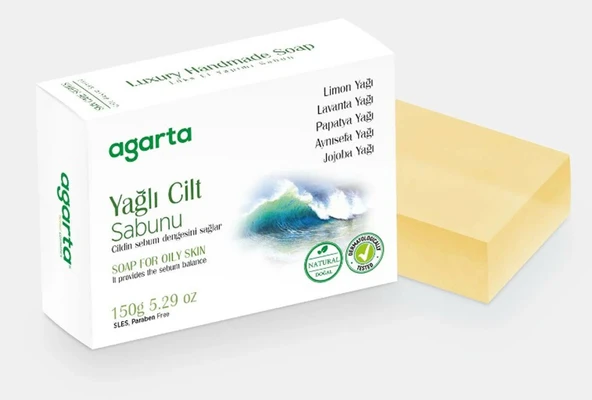 Agarta Katı Sabun 150 Gr Yağlı Cilter için Sebum Dengeleyici Sabun ürün görseli 1