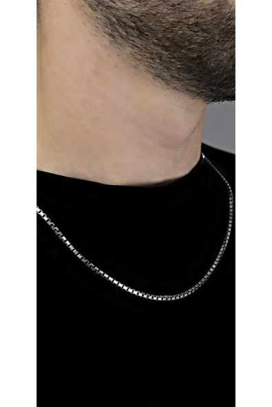 Küp Zincir Kolye Unisex 925 Ayar ürün görseli 1