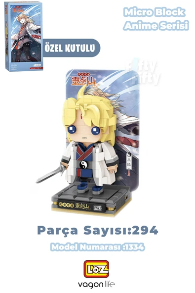 Loz Micro Anime Serisi 1334 Modeli 294 Parça Dekoratif Oyuncak Yapım Seti Yapı Blok FFLZ-1334 ürün görseli 1