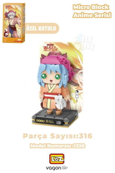 Loz Micro Anime Serisi 1338 Modeli 316 Parça Dekoratif Oyuncak Yapım Seti Yapı Blok FFLZ-1338 ürün görseli 1