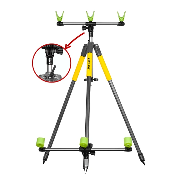 HG283 Effe Kamış Ayağı Surf Tripod 3 Olta Kapasiteli Surf Kamış Sehpası ürün görseli 1