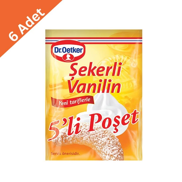 Dr. Oetker Şekerli Vanilin (5 x 10 g) x6 Adet ürün görseli 1