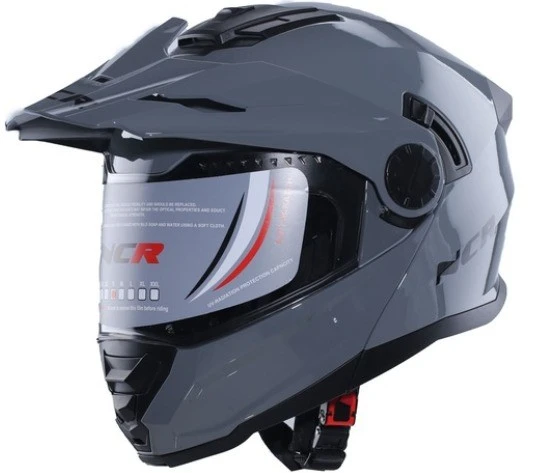 CROSS KASK NCR-165 ÇENE AÇILIR GÖZLÜKLÜ E-CE BELGELİ KASK NARDO GRİ ürün görseli 1