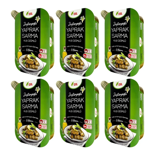 Zel Zeytinyağlı Yaprak Sarma Kuş Üzümlü 200 gr x 6 Adet ürün görseli 1