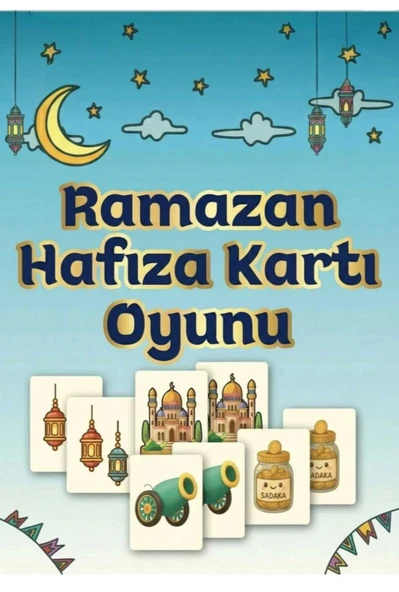 Ramazan Hafıza Kartı Oyunu – Çocuklar İçin Eğitici Eşleştirme Oyunu, 40 Adet Kart ürün görseli 1