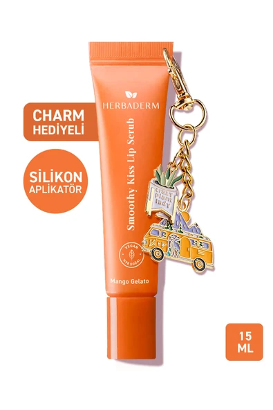 Herbaderm Dudak Peelingi Mango Aromalı 15 ml (Charm Hediyeli) - Resim 4