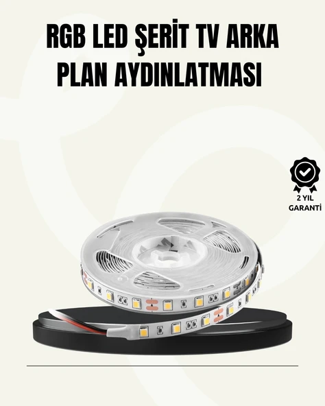 TV Arkası LED Şerit Işık Otomatik Açma Kapama Özellikli 2mt ürün görseli 1