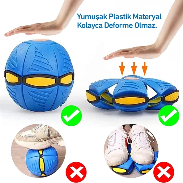 Işıklı Zıplayan Frizbi Evcil Hayvan Topu ürün görseli 1