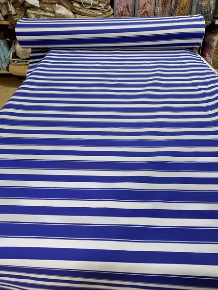 Balkon Perdesi -TOP HALİNDE 40M- Kalın Branda Kumaşı (En 270cm)-Lacivert Beyaz ürün görseli 1