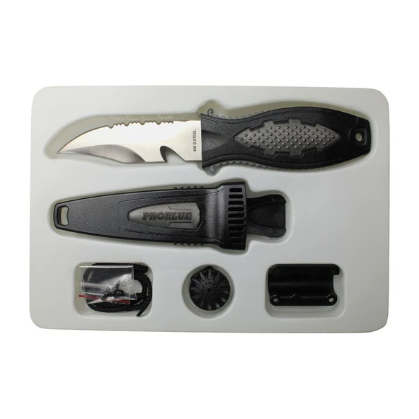 Problue Divers Knife Dalış Bıçağı KN-65-SIL S.Gri ürün görseli 1