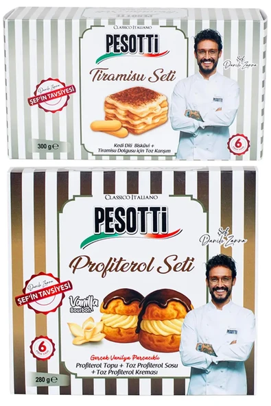 Pesotti Tiramisu Seti 300 gr ve Profiterol Seti 280 gr ürün görseli 1