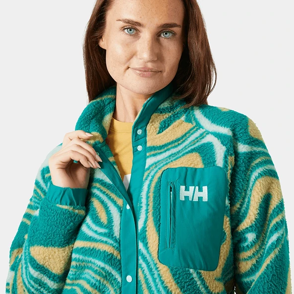HELLY HANSEN W IMPERIAL PRINTED PILE SNAP MONT - Resim 4