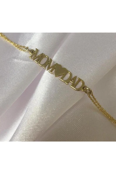 Kadın Gold Yazılı 925 Ayar Gümüş Künye ürün görseli 1