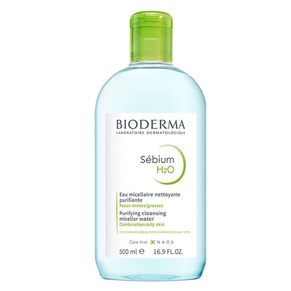 Bioderma Sebium H2O Karma, Yağlı ve Eğilimli Ciltler için Micellar Makyaj Temizleme Suyu 500 ml ürün görseli 1