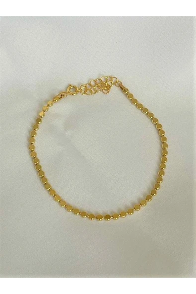 925 Ayar Gümüş Gold Bileklik - Resim 2