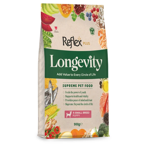 Reflex Plus Longevity Hipoalerjenik Çok Küçük Irk Yavru Köpek Maması 900gr ürün görseli 1