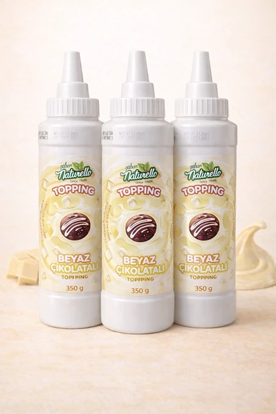 Gülsan Naturello Beyaz Çikolatalı Topping Sos 350 g  x 3 Adet ürün görseli 1