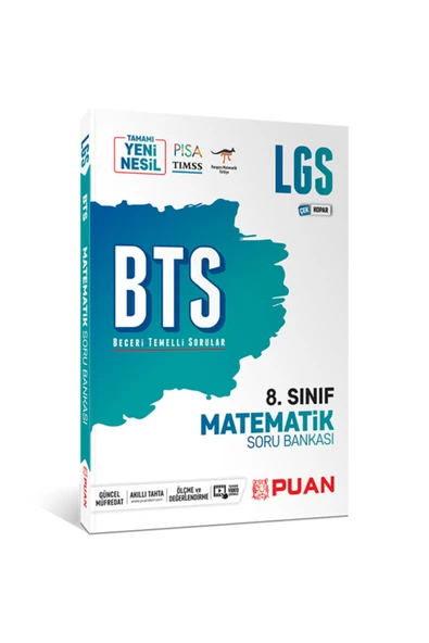 PUAN Yayınları 8. Sınıf Lgs Matematik Bts Beceri Temelli Soru Bankası ürün görseli 1