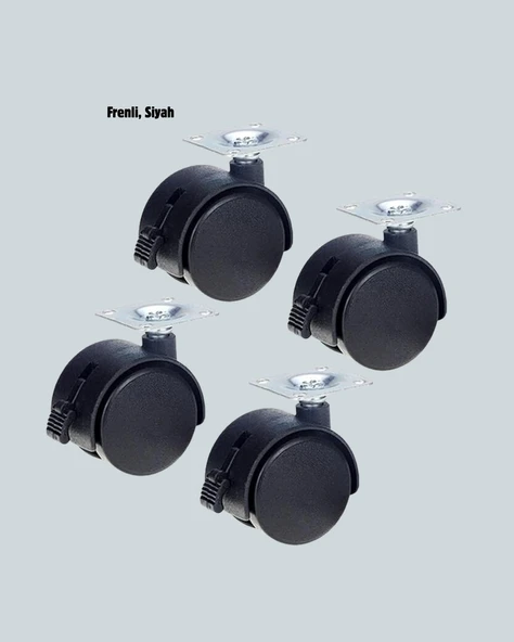Kilitli Mini Tekerlek Ayak 4 cm 4’lü Set - Resim 5