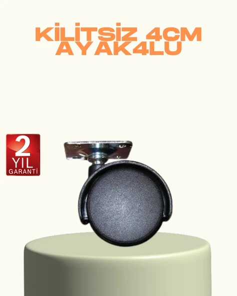 Kilitsiz Mini Tekerlek Ayak 4 cm 4’lü Set Kolay Montaj ürün görseli 1