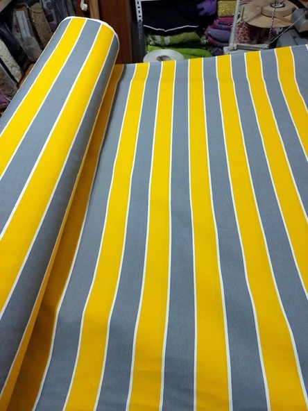 Balkon Perdesi -TOP HALİNDE 40M- Kalın Branda Kumaşı (En 270cm)-Sarı Gri ürün görseli 1
