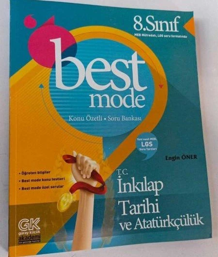8.Sınıf İnkılap Tarihi LGS Best Mode Soru Bankası ürün görseli 1