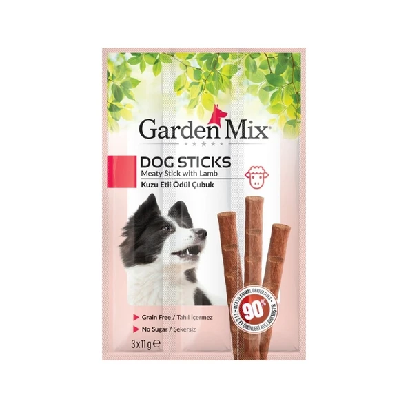 Gardenmix Kuzu Etli Köpek Stick Ödül 3x11g ürün görseli 1