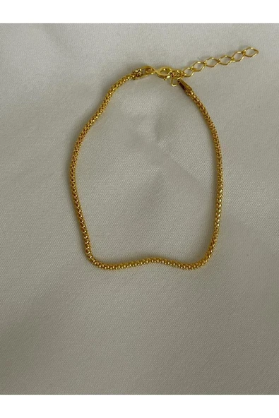 925 Ayar Gümüş Gold Bileklik - Resim 2